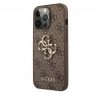 Guess PU 4G Metal Logo Apple iPhone 13 Pro hátlap tok, barna