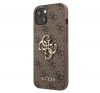 Guess PU 4G Metal Logo Apple iPhone 13 mini hátlap tok, barna