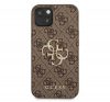 Guess PU 4G Metal Logo Apple iPhone 13 mini hátlap tok, barna