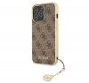 Guess 4G Charms Apple iPhone 13 Pro hátlap tok, barna