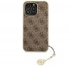 Guess 4G Charms Apple iPhone 13 Pro hátlap tok, barna