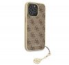 Guess 4G Charms Apple iPhone 13 Pro hátlap tok, barna