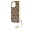 Guess 4G Charms Apple iPhone 13 Pro hátlap tok, barna