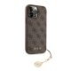 Guess 4G Charms Apple iPhone 13 Pro Max hátlap tok, barna