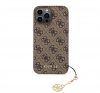 Guess 4G Charms Apple iPhone 13 Pro Max hátlap tok, barna