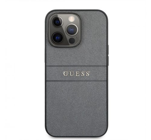 Guess PU Saffiano Apple iPhone 13 Pro Max bőr hátlap tok, szürke