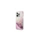 Guess TPU Big 4G Liquid Glitter Pink Apple iPhone 13 Pro Max hátlap tok, átlátszó