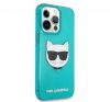 Karl Lagerfeld Choupette Head szilikon hátlap tok Apple iPhone 13 Pro, kék