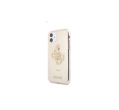 Guess TPU Big 4G Full Glitter Apple iPhone 11 hátlap tok, arany