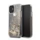 Guess Glitter Hearts Apple iPhone 11 szilikon hátlap tok, arany