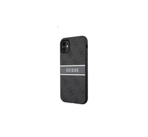 Guess PU 4G Printed Stripe Apple iPhone 11 hátlap tok, szürke