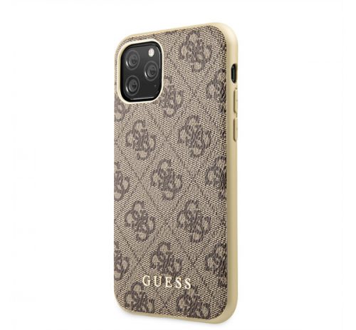 Guess 4G Apple iPhone 11 Pro hátlap tok, barna