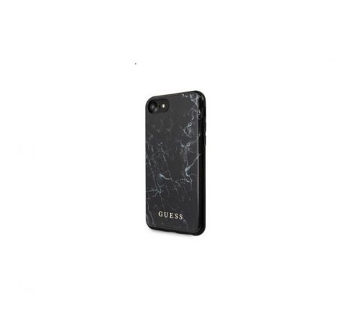 Guess Marble Apple iPhone SE 2022/2020/8/7 hátlap tok, fekete márvány