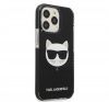 Karl Lagerfeld Choupette Head TPE szilikon hátlap tok Apple iPhone 13 Pro, fekete