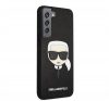 Karl Lagerfeld Head Saffiano bőr hátlap tok Samsung Galaxy S22, fekete