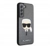 Karl Lagerfeld Head Saffiano bőr hátlap tok Samsung Galaxy S22, ezüst