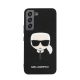 Karl Lagerfeld Head Saffiano bőr hátlap tok Samsung Galaxy S22+, fekete