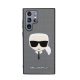 Karl Lagerfeld Head Saffiano bőr hátlap tok Samsung Galaxy S22 Ultra, ezüst