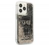 Karl Lagerfeld Liquid Glitter Gatsby hátlap tok Apple iPhone 13 Pro, fekete