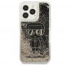 Karl Lagerfeld Liquid Glitter Gatsby hátlap tok Apple iPhone 13 Pro, fekete