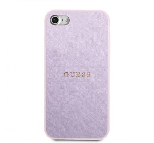 Guess PU Saffiano Apple iPhone SE 2022/2020/8/7 bőr hátlap tok, lila