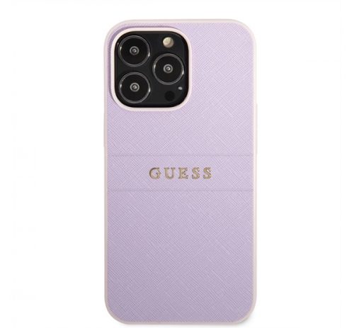 Guess PU Saffiano Apple iPhone 13 Pro Max bőr hátlap tok, lila