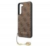 Guess 4G Charms Samsung Galaxy S22 hátlap tok, barna