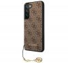 Guess 4G Charms Samsung Galaxy S22+ hátlap tok, barna