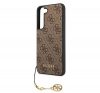 Guess 4G Charms Samsung Galaxy S22+ hátlap tok, barna