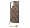 Guess 4G Charms Samsung Galaxy S22 Ultra hátlap tok, barna