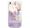 Guess Liquid Glitter Flower Apple iPhone SE 2022/2020/8/7 hátlap tok, lila