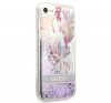 Guess Liquid Glitter Flower Apple iPhone SE 2022/2020/8/7 hátlap tok, lila