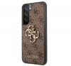 Guess PU 4G Metal Logo Samsung Galaxy S22 hátlap tok, barna