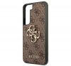 Guess PU 4G Metal Logo Samsung Galaxy S22 hátlap tok, barna