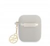 Guess 4G Charms Silicone Apple Airpods tok, szürke