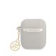 Guess 4G Charms Silicone Apple Airpods tok, szürke