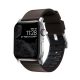 Nomad Active Pro Apple Watch 42/44/45/49mm szíj, barna ezüst csattal