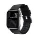 Nomad Active Pro Apple Watch 42/44/45/49mm szíj, fekete ezüst csattal