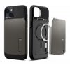 Spigen Slim Armor Mag Apple iPhone 14 Plus Gunmetal MagSafe tok, szürke