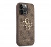 Guess PU 4G Metal Logo Apple iPhone 14 Pro hátlap tok, barna