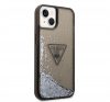 Guess Liquid Glitter Triangle Logo Apple iPhone 14 hátlap tok, fekete