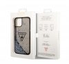 Guess Liquid Glitter Triangle Logo Apple iPhone 14 hátlap tok, fekete