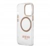 Guess Transparent MagSafe Apple iPhone 13 Pro hátlap tok, arany