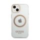 Guess Transparent MagSafe Apple iPhone 13 hátlap tok, arany