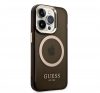 Guess Translucent MagSafe Apple iPhone 14 Pro hátlap tok, fekete