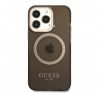 Guess Translucent MagSafe Apple iPhone 13 Pro Max hátlap tok, fekete