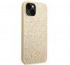 Guess Glitter Flakes Metal Logo Apple iPhone 14 Plus hátlap tok, arany