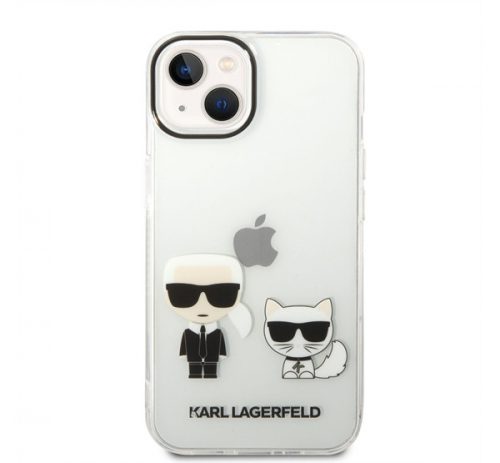 Karl Lagerfeld Karl and Choupette PC/TPU hátlap tok Apple iPhone 14 Plus, átlátszó