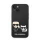 Karl Lagerfeld and Choupette Liquid szilikon hátlap tok Apple iPhone 14 Plus, fekete