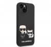 Karl Lagerfeld and Choupette Liquid szilikon hátlap tok Apple iPhone 14 Plus, fekete